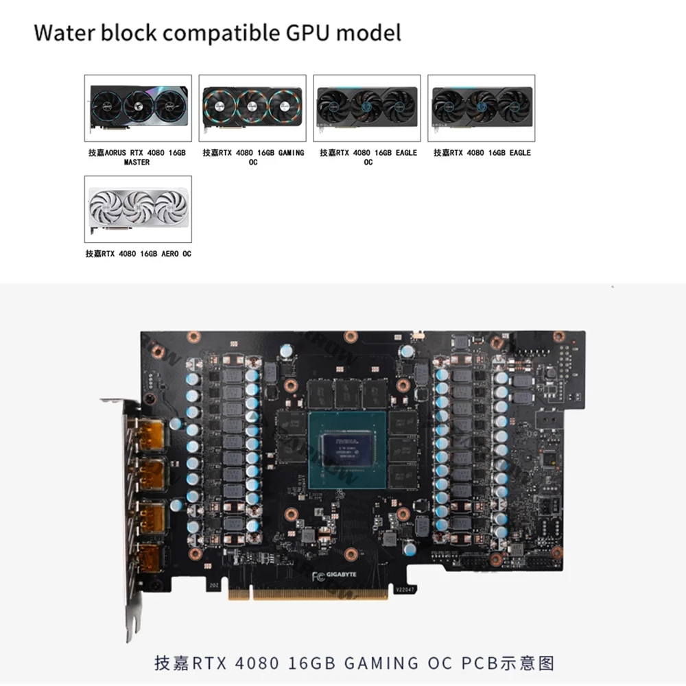 BARROW GPU Water Block for Gig - Rtx 4080 Water Cooling Block recension och pris
