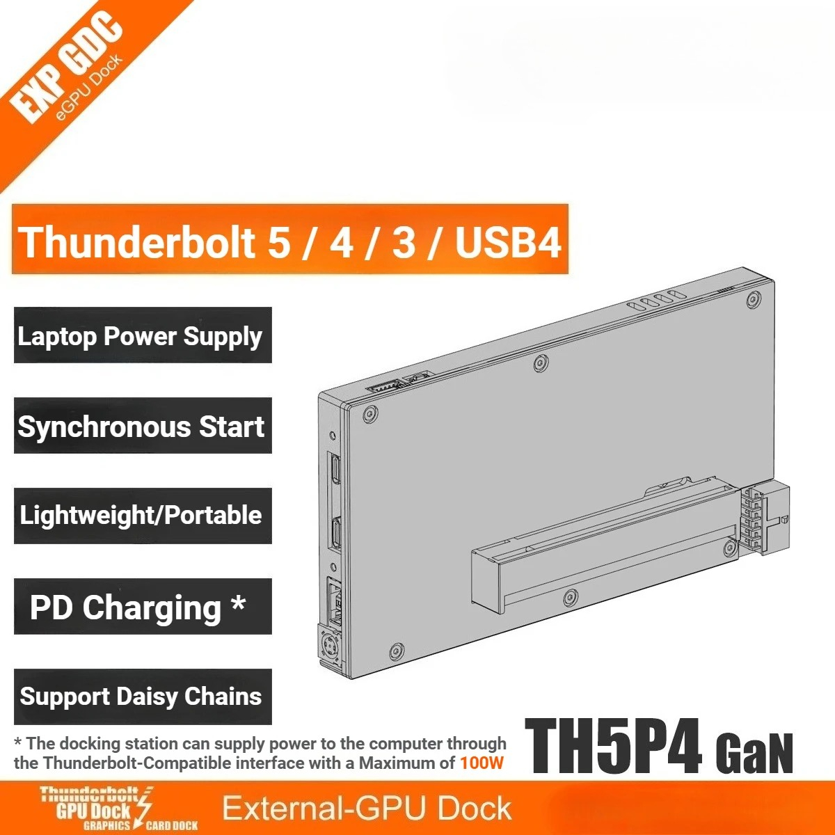 Upgraded TH5P4GaN Laptop Thund - Gpu External Dock Egpu Thunderbolt 4 recension och pris