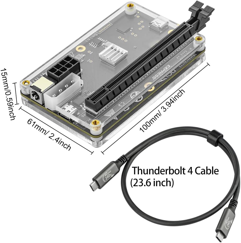 RGEEK 22Gbps eGPU Dock PCIE3.0 - Gpu External Dock Egpu Thunderbolt 4 recension och pris
