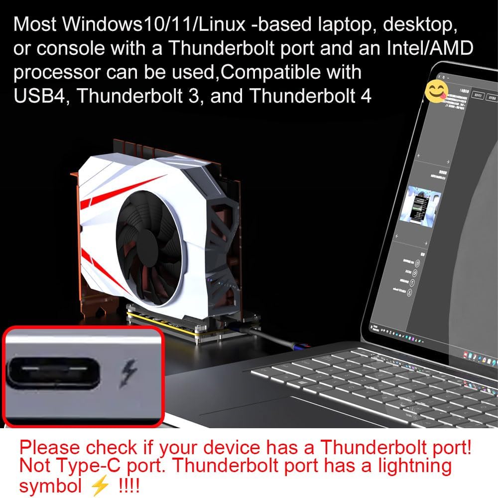 RGEEK 22Gbps eGPU Dock PCIE3.0 - Gpu External Dock Egpu Thunderbolt 4 recension och pris
