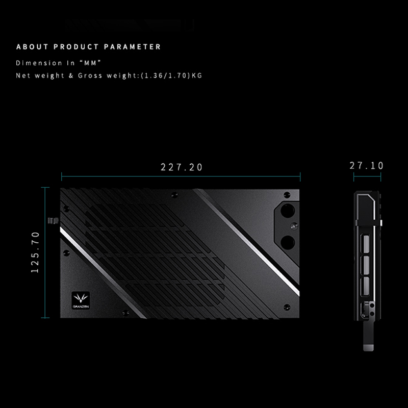 Granzon GBN-RTX4080FE GPU Bloc - Rtx 4080 Water Cooling Block recension och pris
