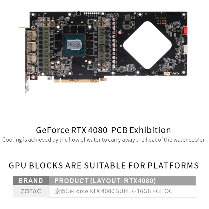 Bykski N-ST4080SPGF-X GPU Bloc - Rtx 4080 Super 16Gb recension och pris