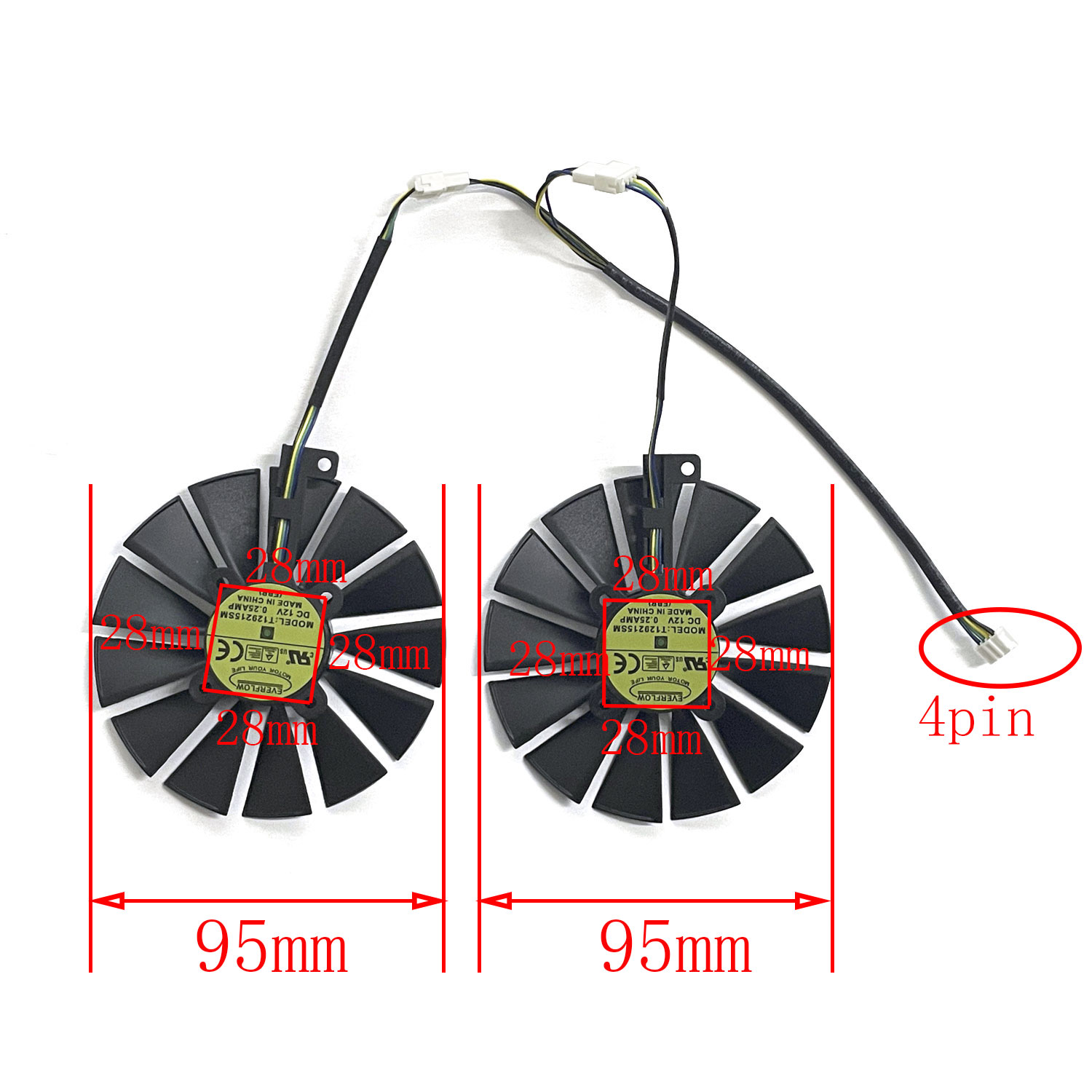 T129215SM 95mm Cooler Fan For  - Rtx 3090 24Gb Gddr6X recension och pris