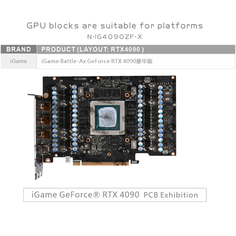 Bykski N-IG4090ZF-X GPU Block  - Rtx 4090 Water Block Full Cover recension och pris